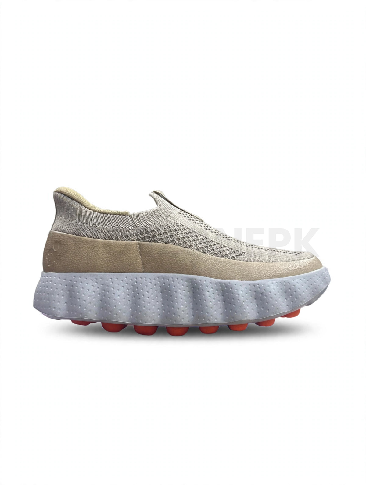 Looks Sock Knit Wavy Runner Beige