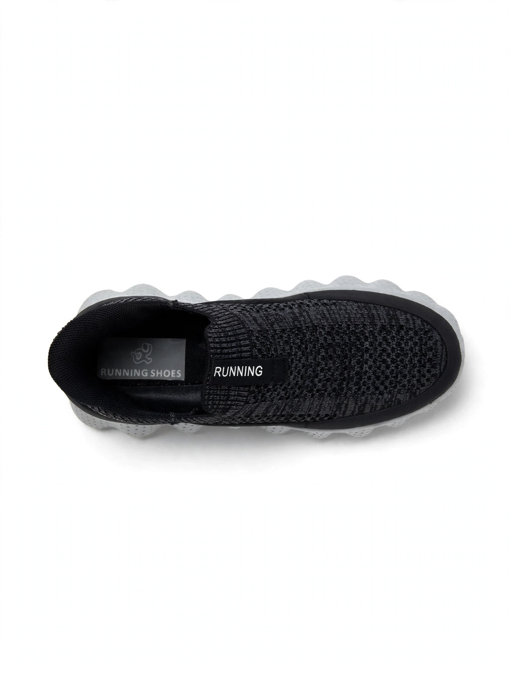 Looks Sock Knit Wavy Runner Black