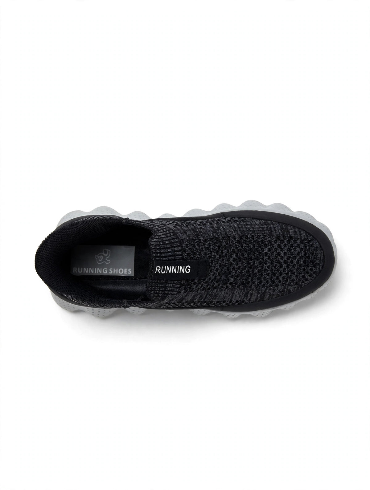 Looks Sock Knit Wavy Runner Black