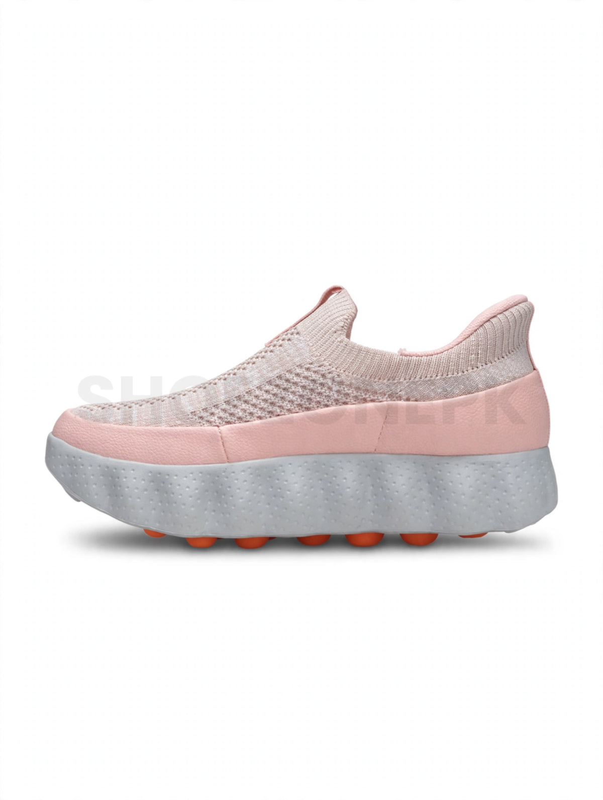 Looks Sock Knit Wavy Runner Light Pink