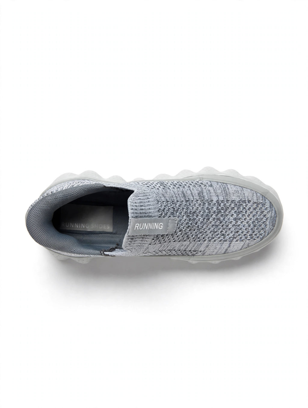 Looks Sock Knit Wavy Runner Light Grey