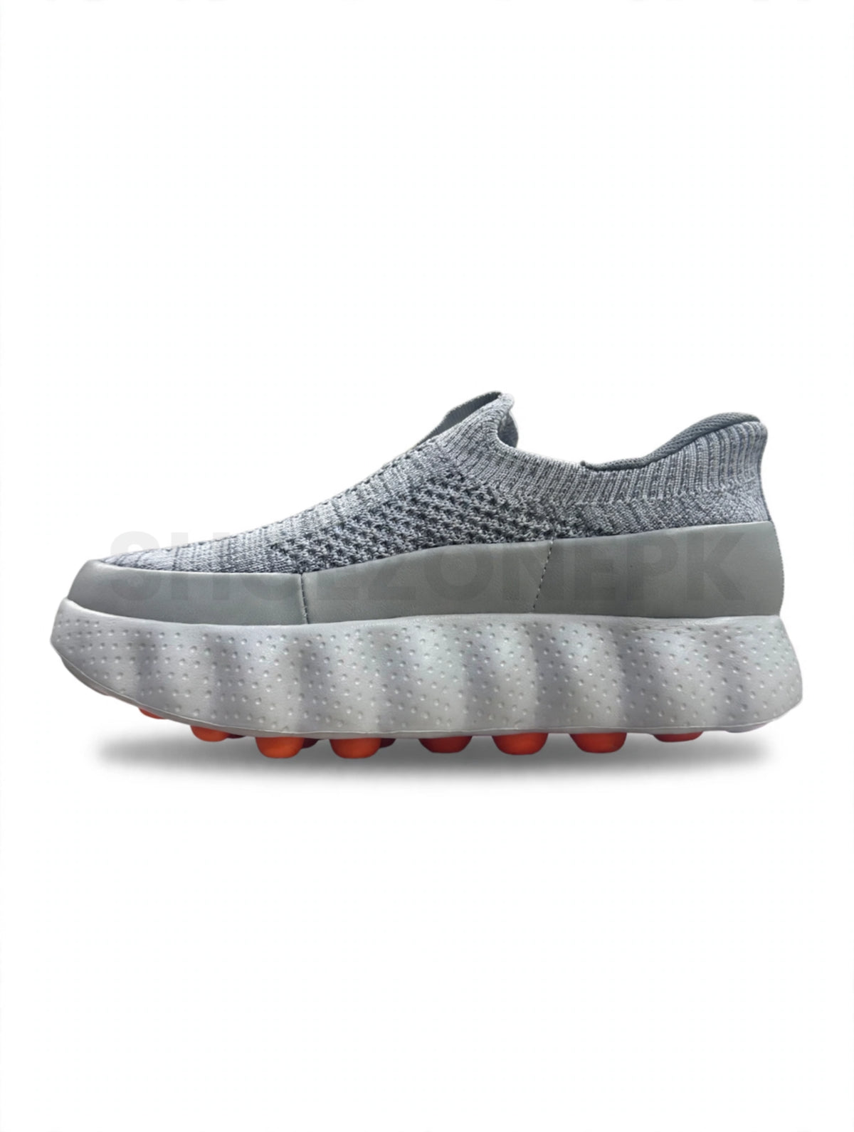 Looks Sock Knit Wavy Runner Light Grey