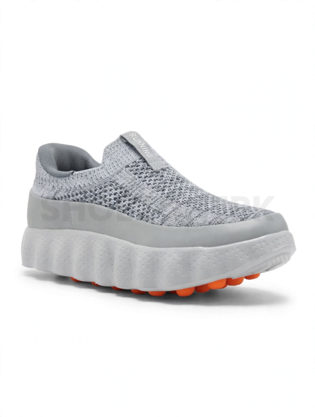 Looks Sock Knit Wavy Runner Light Grey