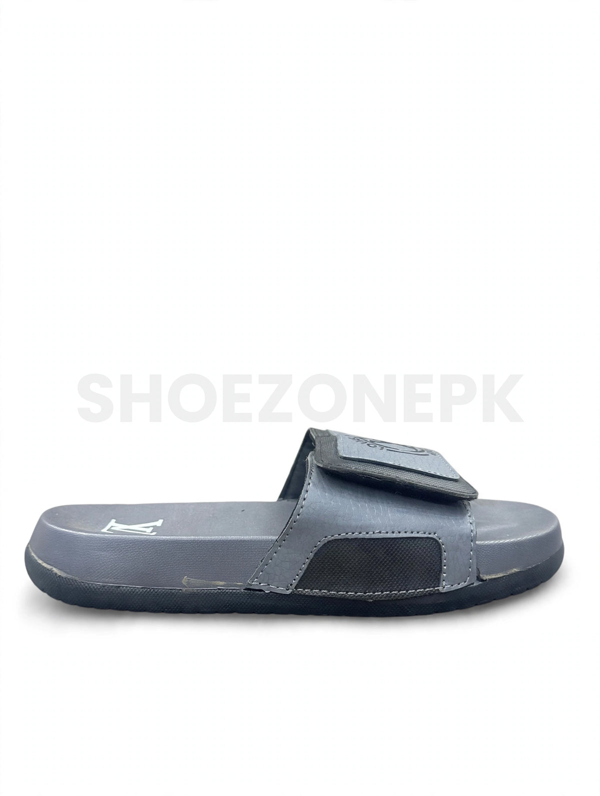 Black White LV Slide
