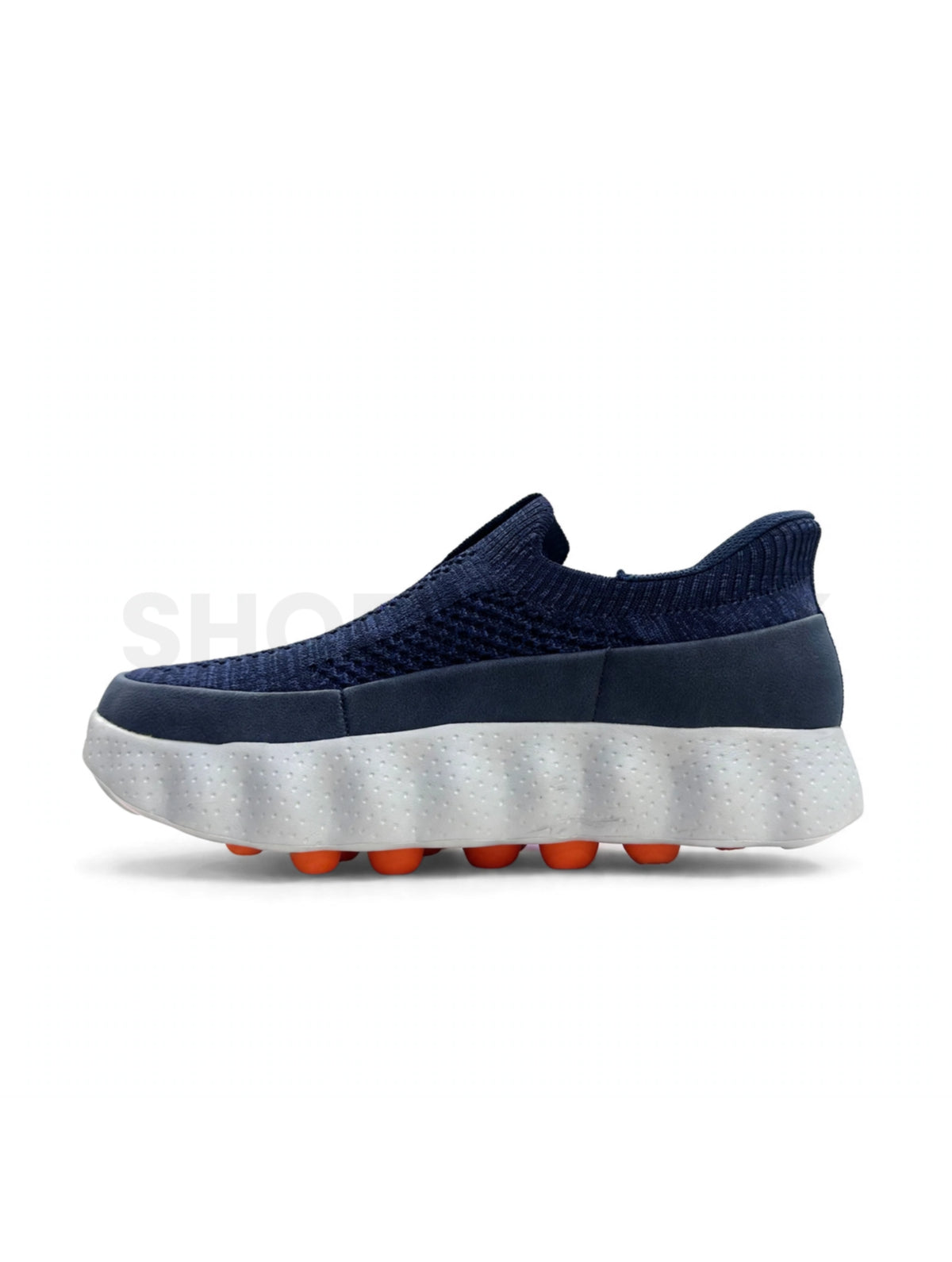 Looks Sock Knit Wavy Runner Navy Blue