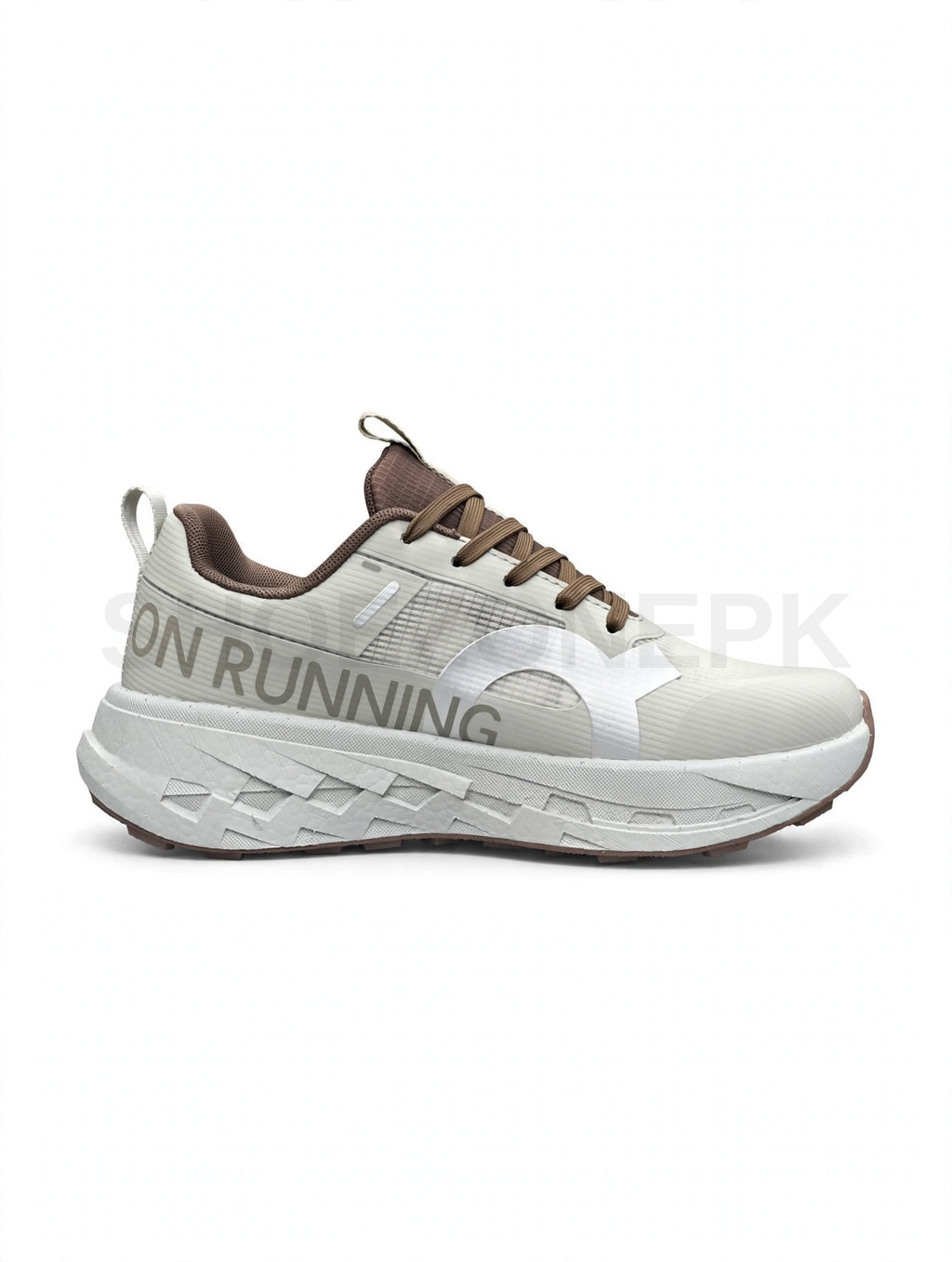 On Cloud Light Beige x Brown