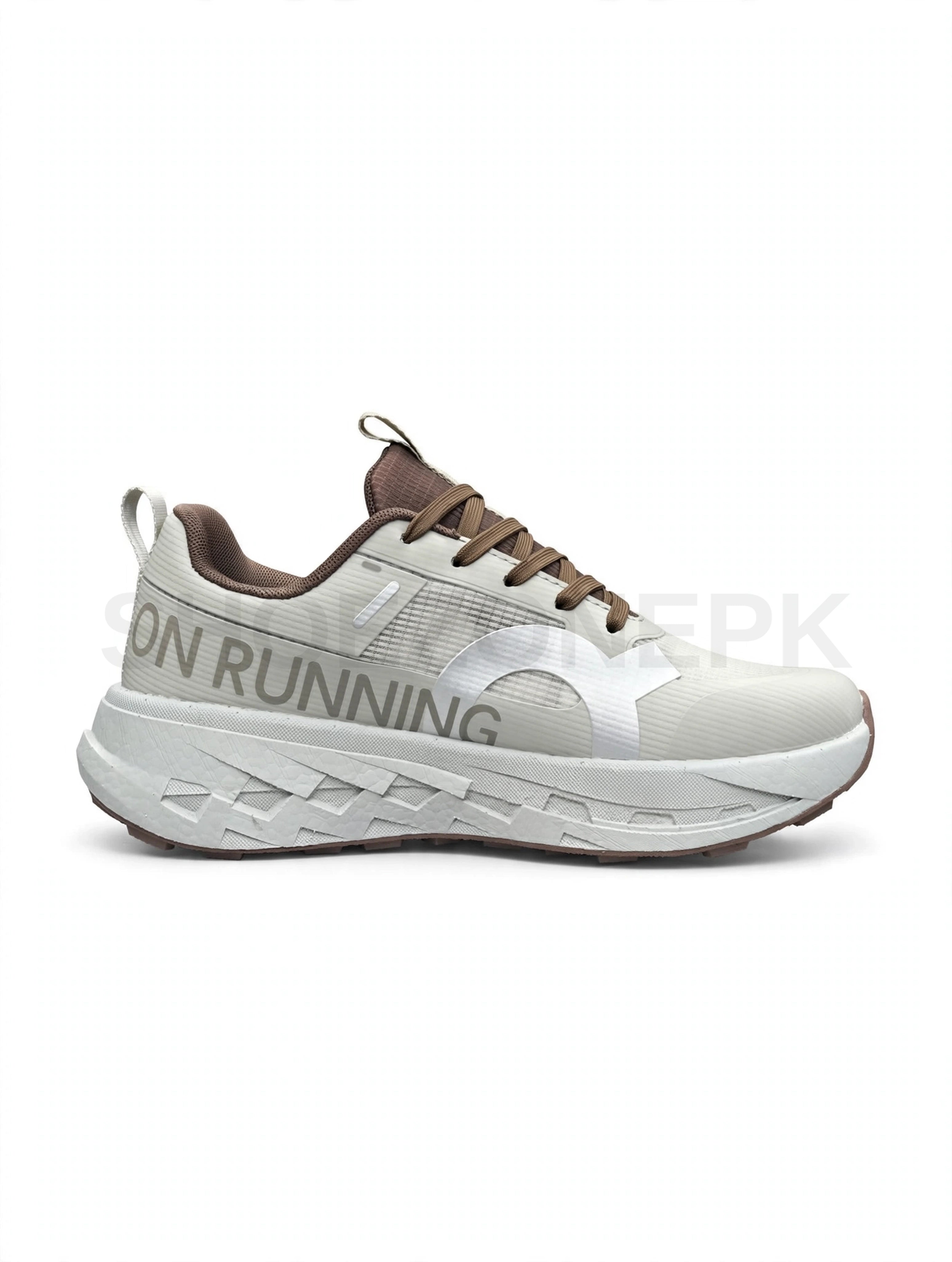 On Cloud Light Beige x Brown