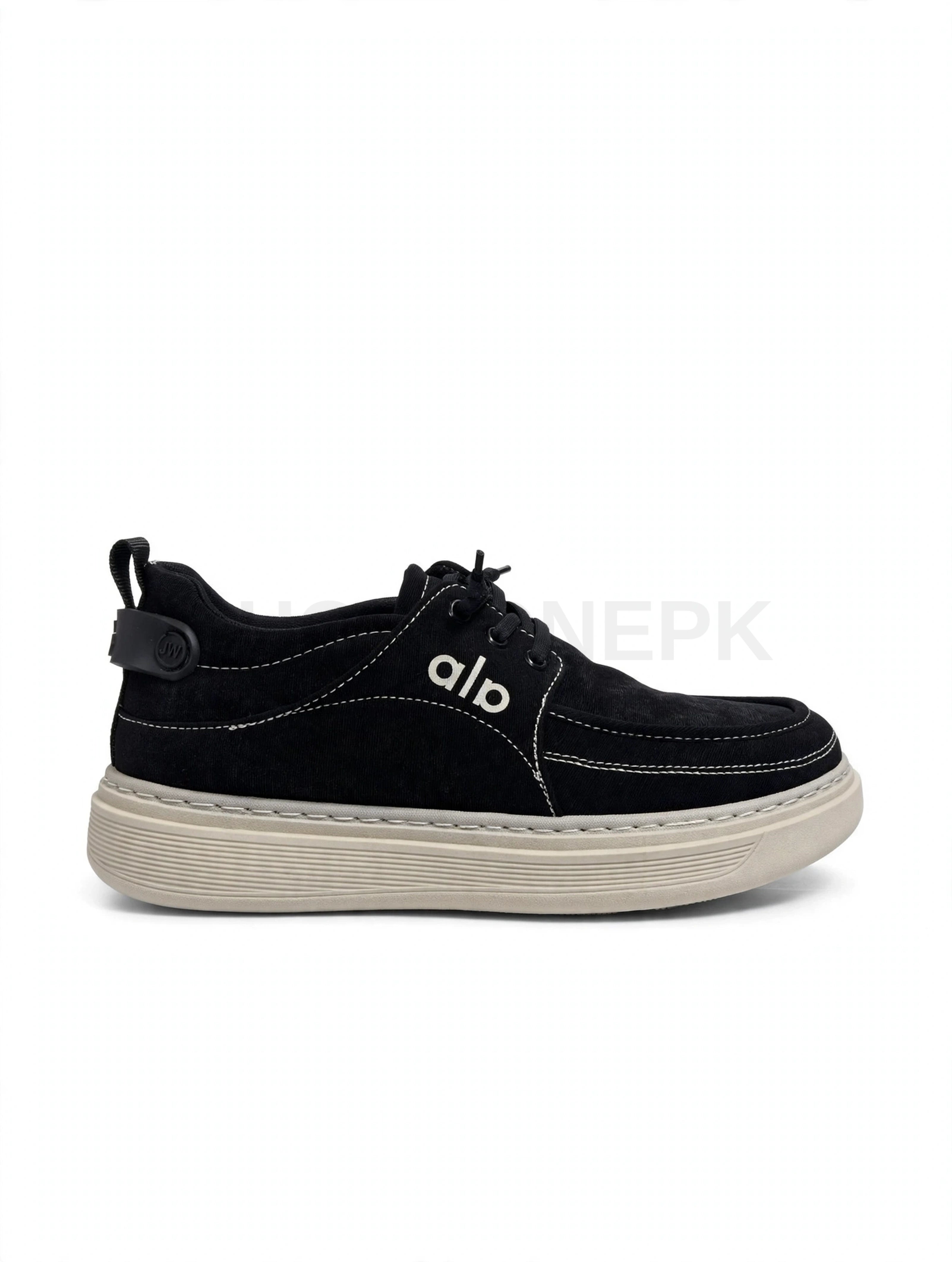 Casual Moccasin Black x Cream Sole