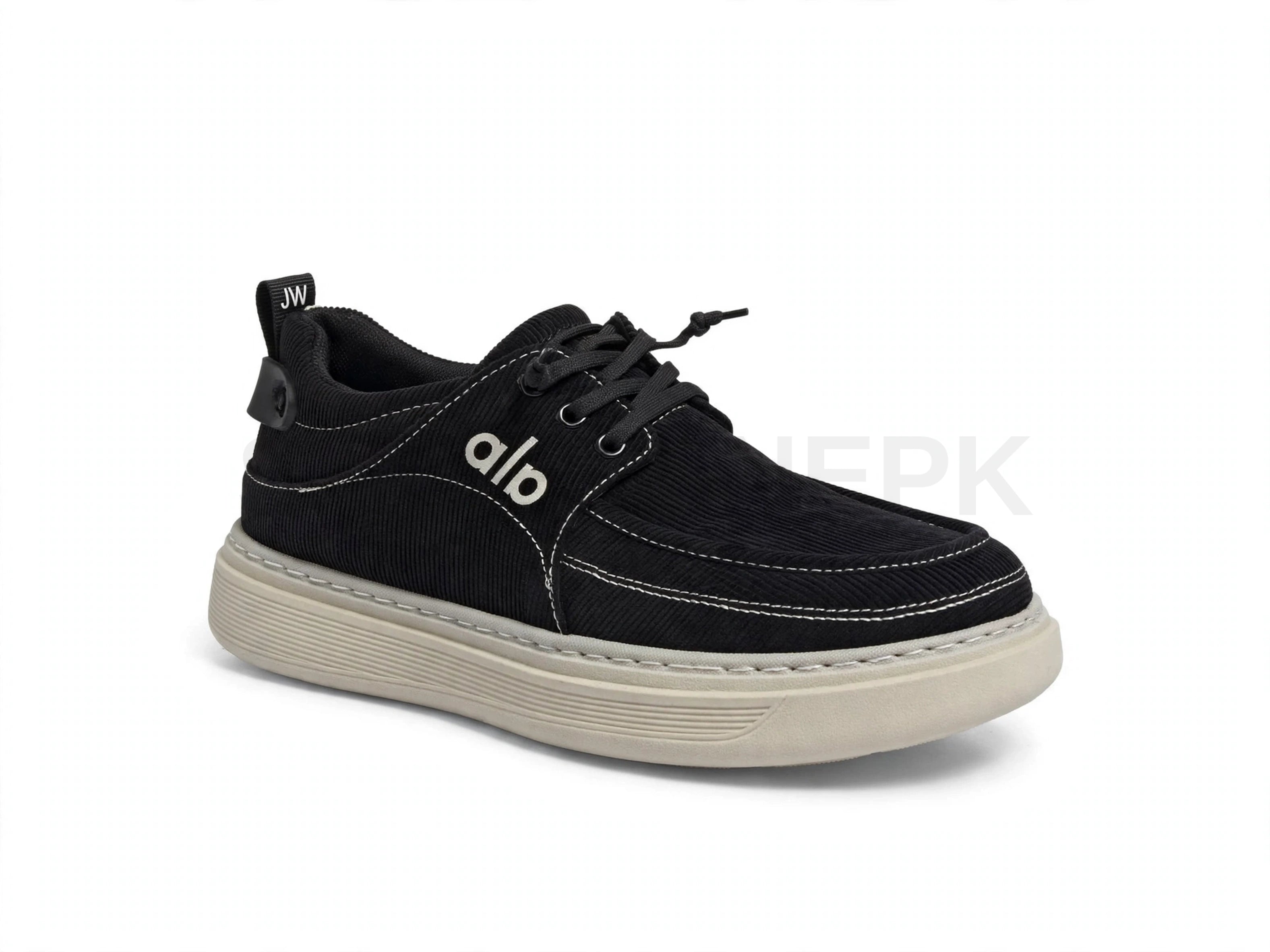 Casual Moccasin Black x Cream Sole