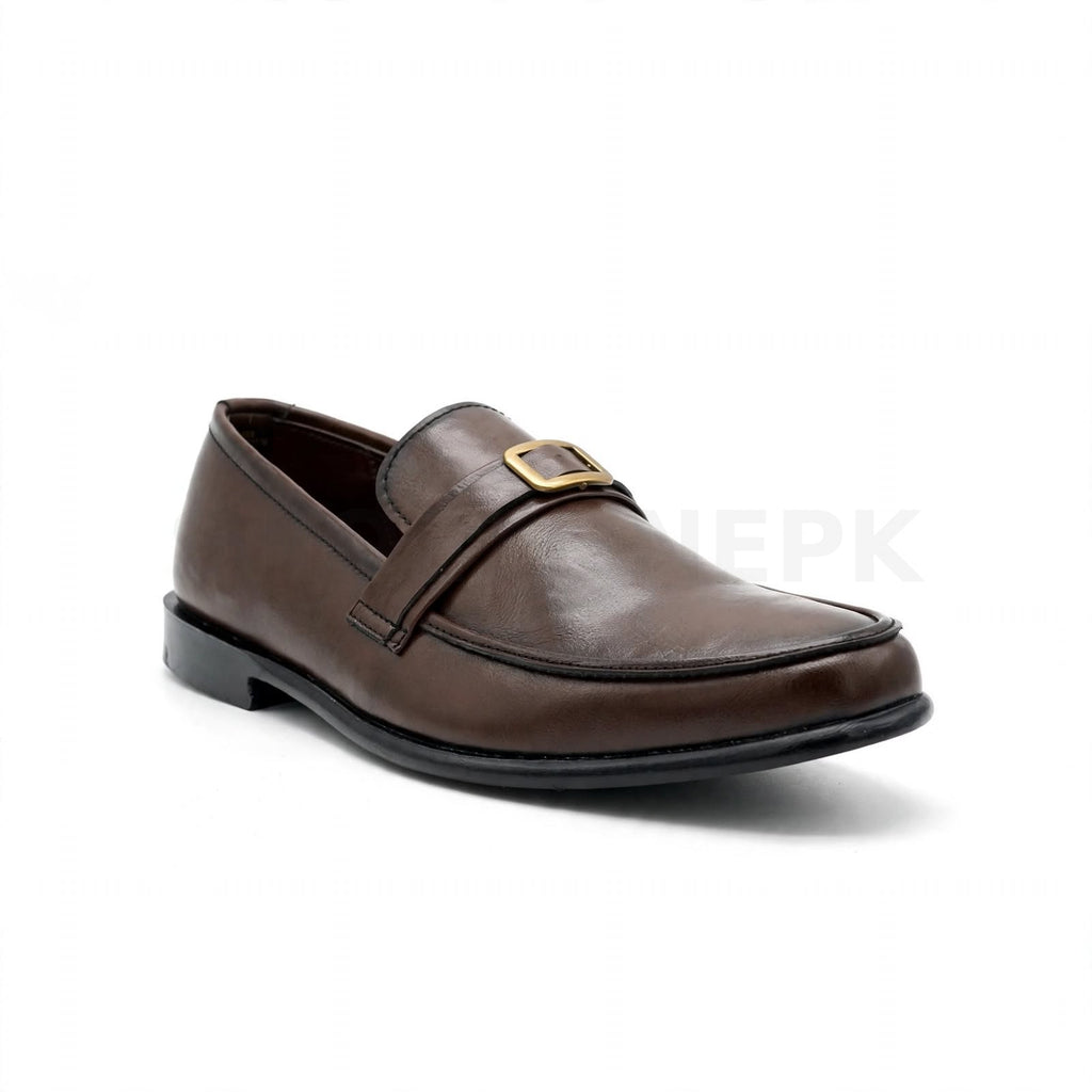 Formal Buckle Loafer Brown