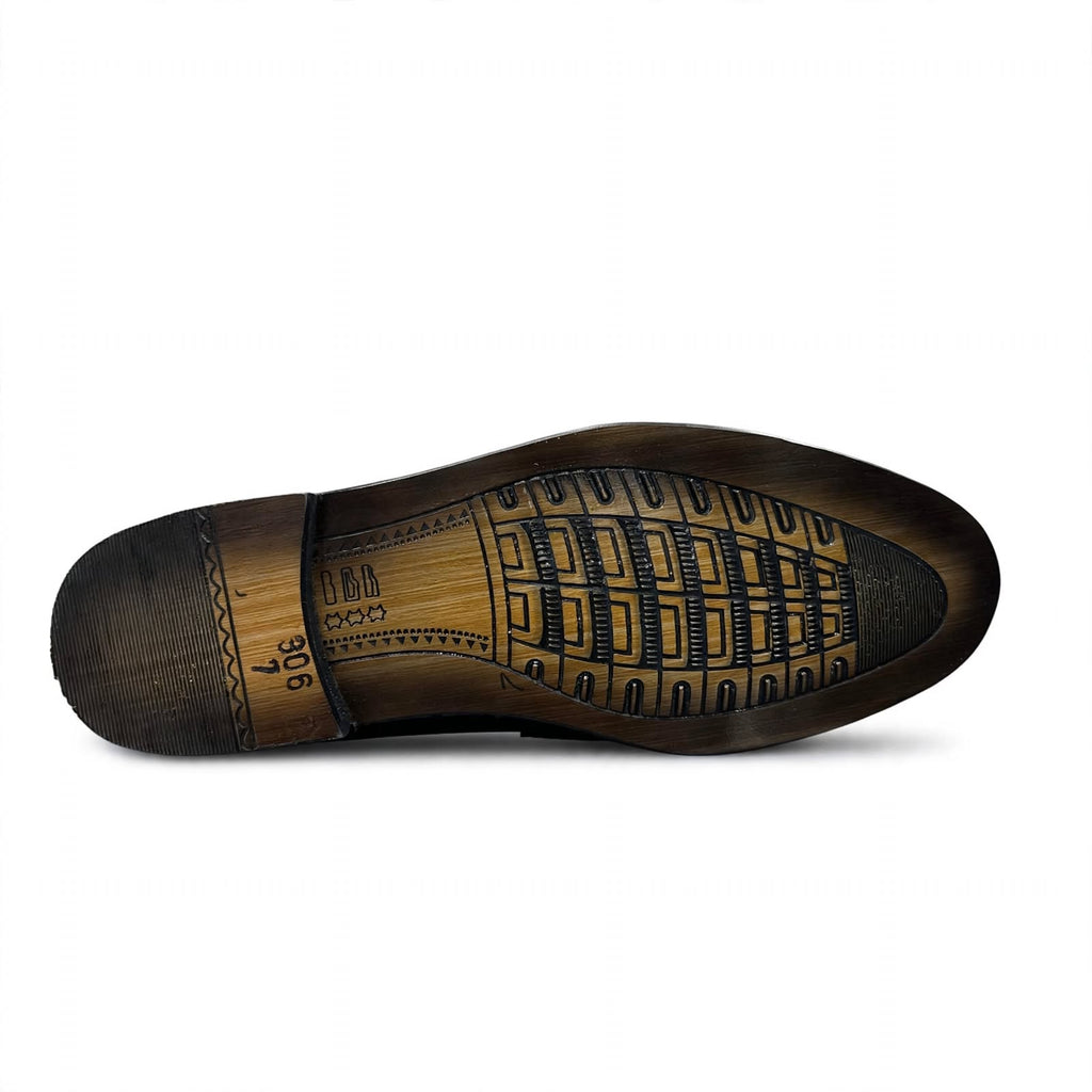 Formal Buckle Loafer Black Gold