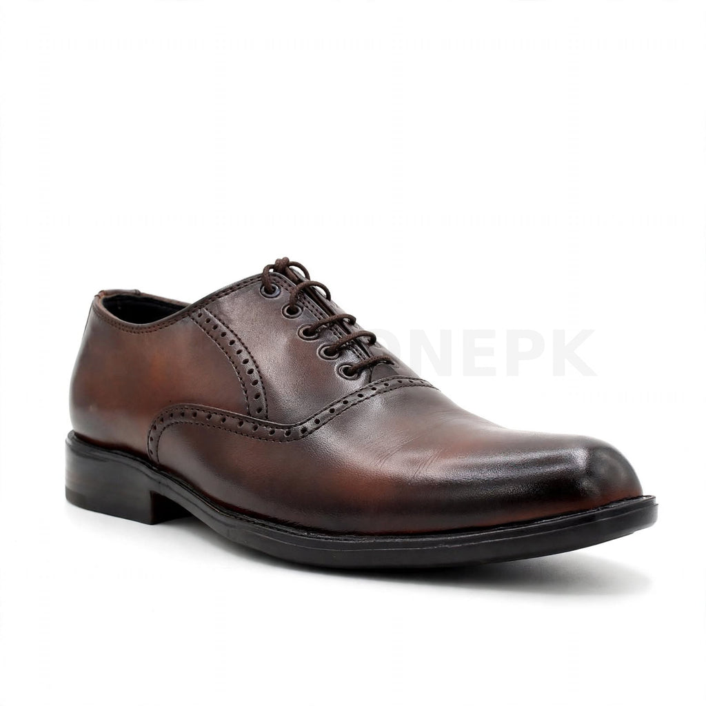 Two-Tone Oxford Office Shoe Brown