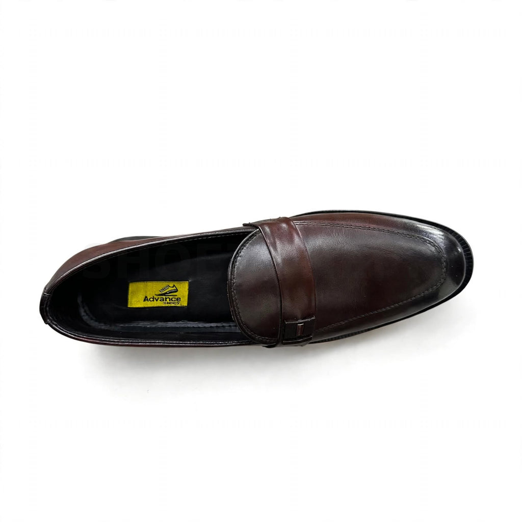 Buckle Loafer Dark Burnished Burgundy Brown Formal