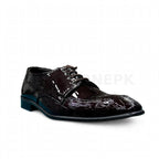 Patent Croc Formal Oxblood Brown