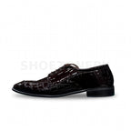 Patent Croc Formal Oxblood Brown