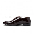 Patent Croc Formal Oxblood Brown