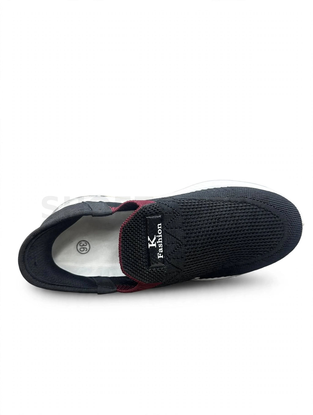 NK Slip-On Black Maroon