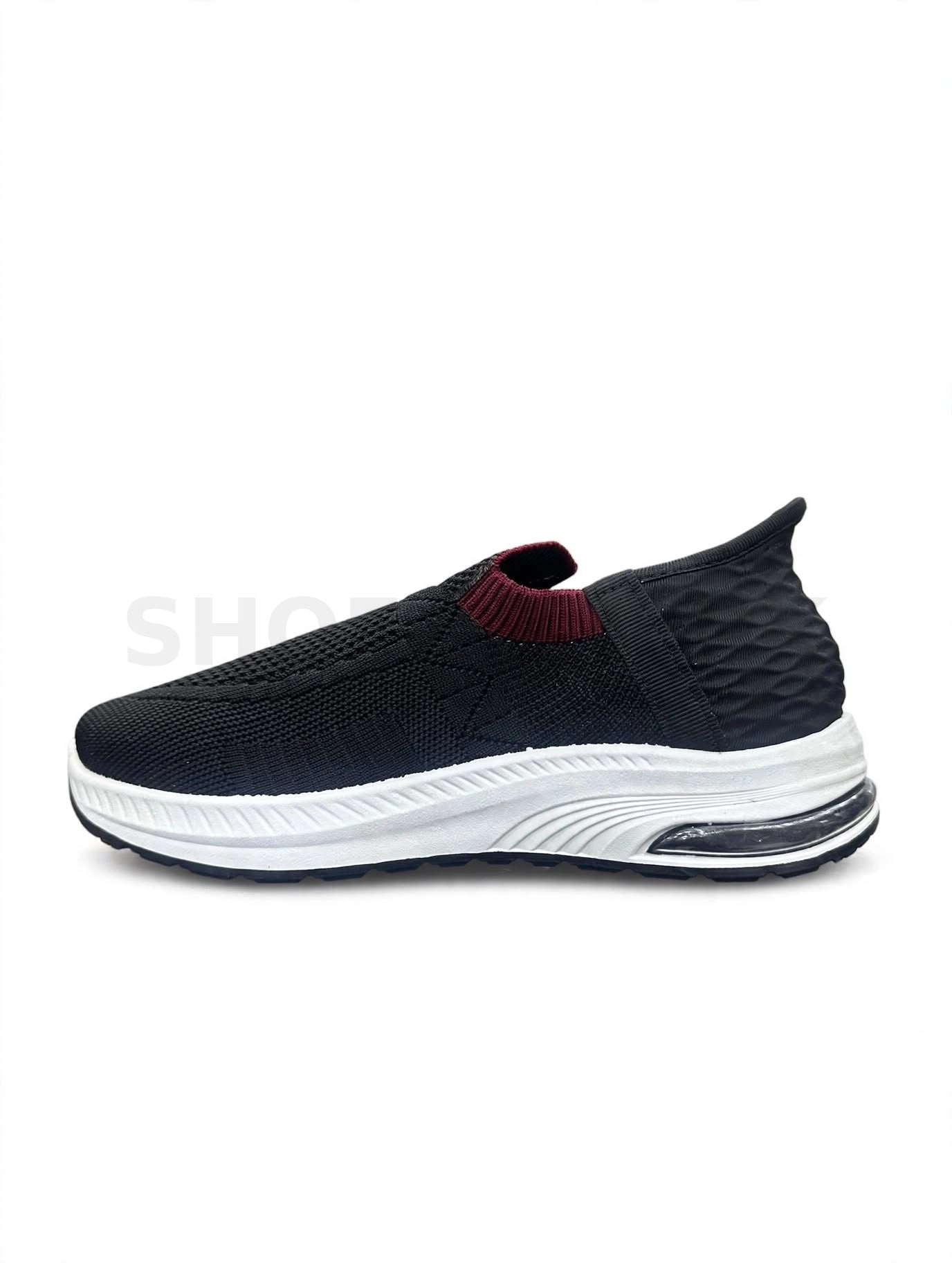 NK Slip-On Black Maroon