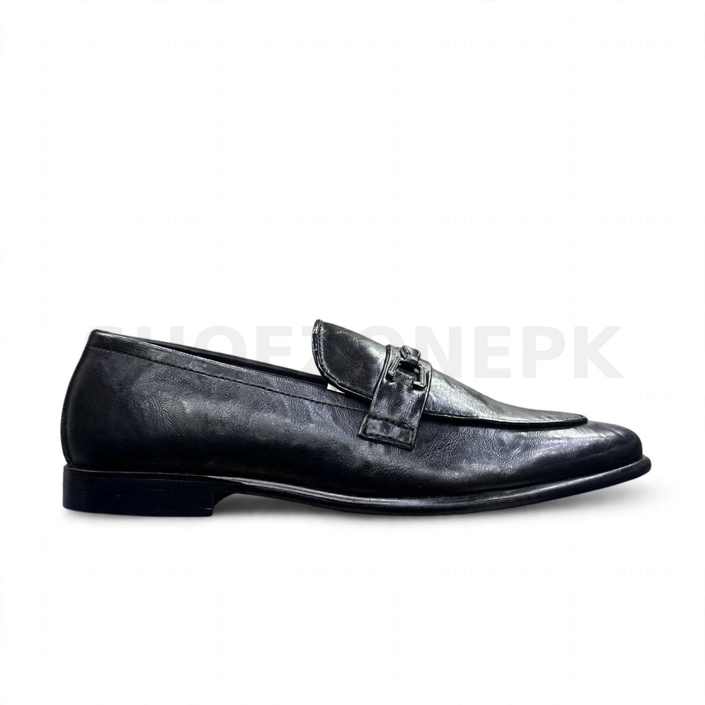 Buckle Pointed Loafer Formal Black