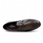 Buckle Pointed Loafer Formal Brown