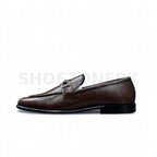 Buckle Pointed Loafer Formal Brown