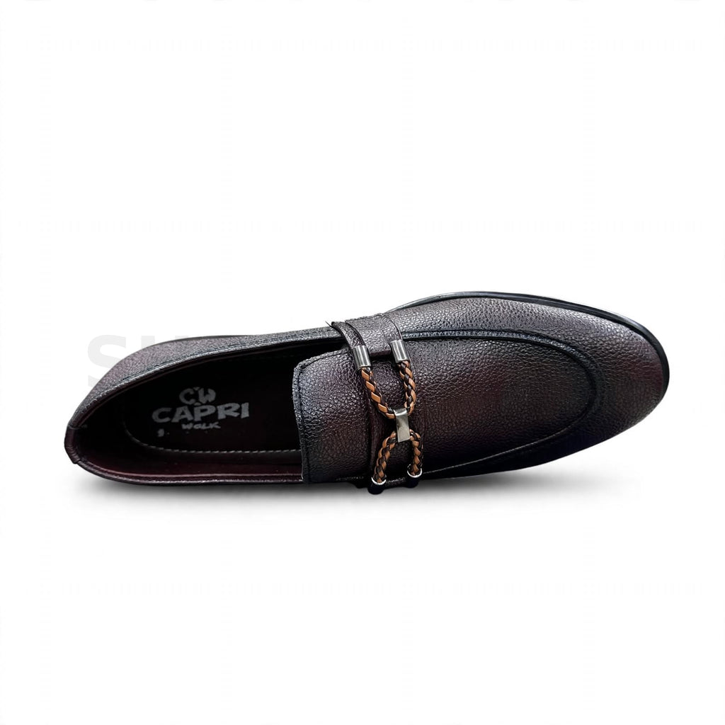 Chain Braided Loafer Formal Burgundy
