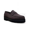 Chunky Suede Penny Loafer Brown
