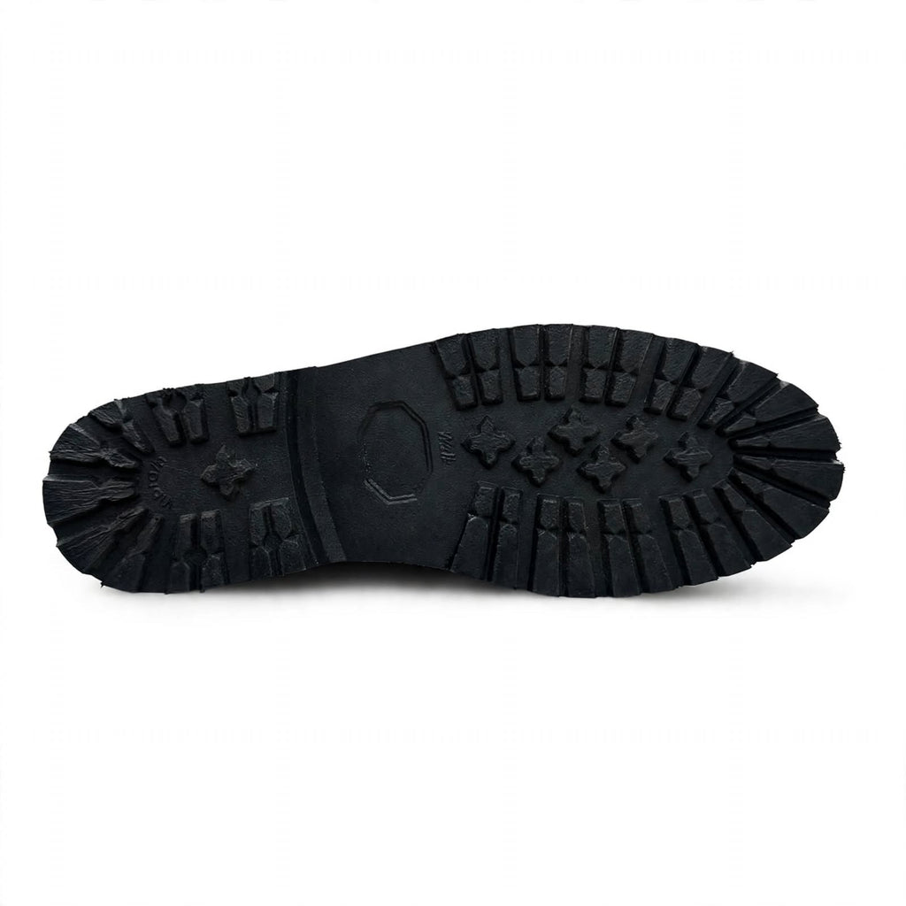 Chunky Suede Penny Loafer Black
