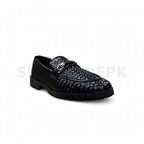 Braided Woven Loafer Formal Black