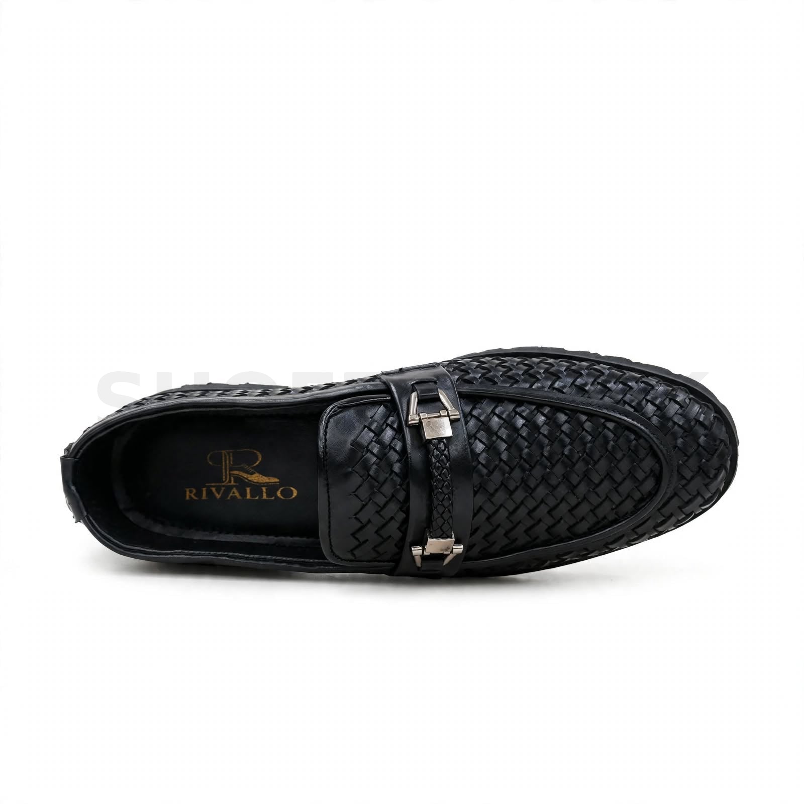 Braided Woven Loafer Formal Black