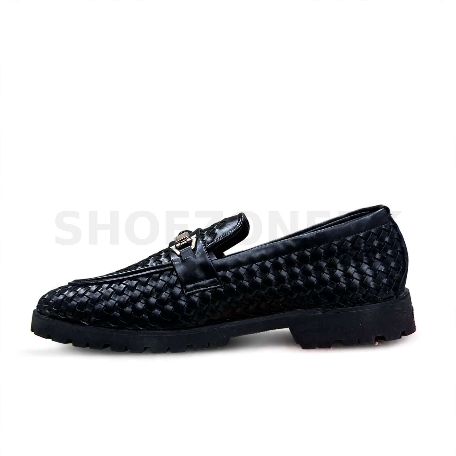 Braided Woven Loafer Formal Black