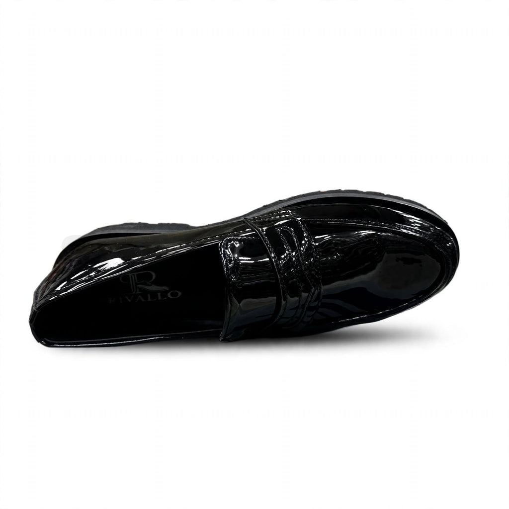Patent Chunky Loafer Black Shiny