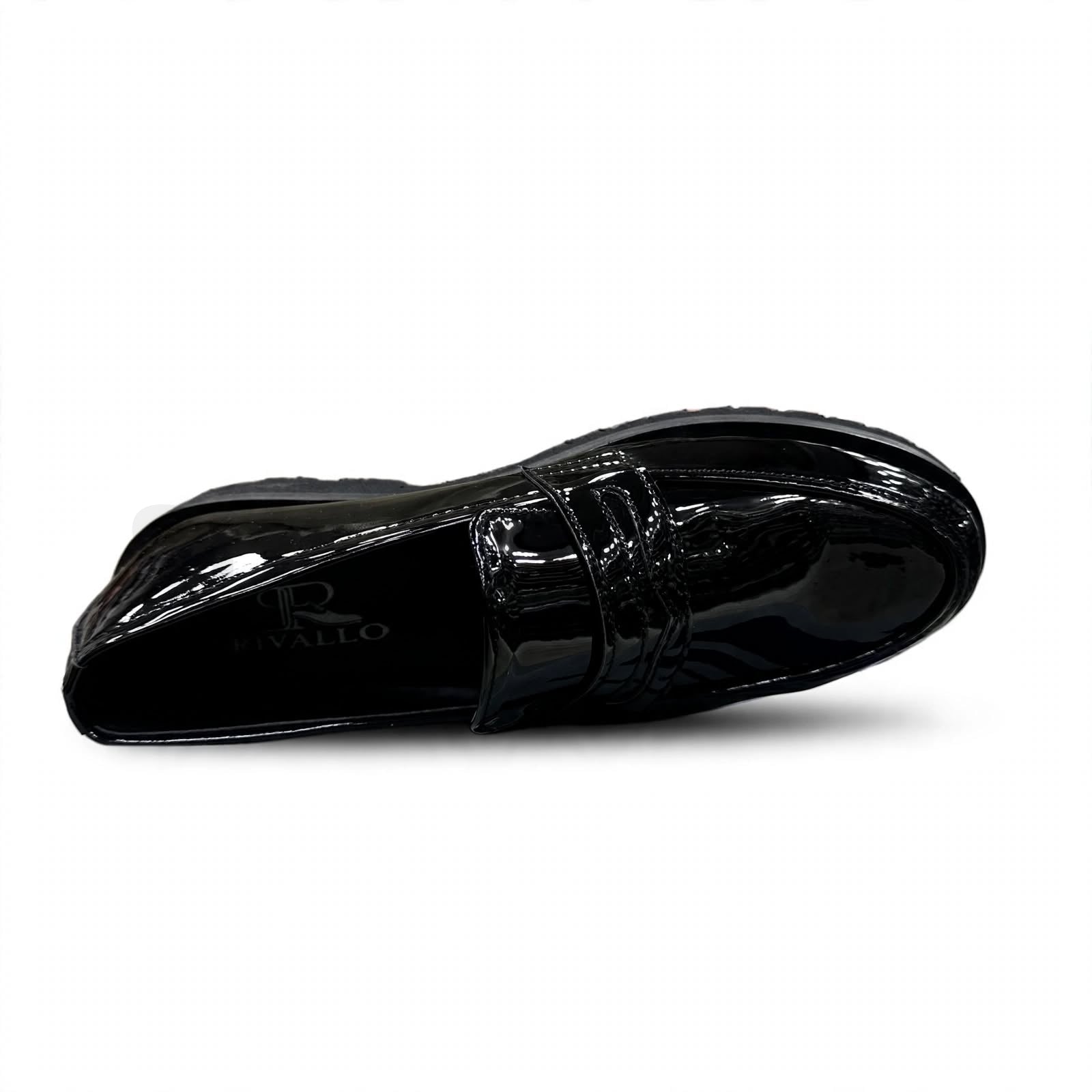 Patent Chunky Loafer Black Shiny
