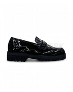 Patent Chunky Loafer Black Shiny