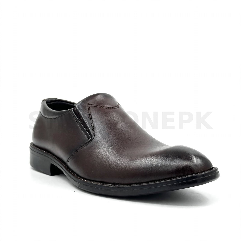 Plain Formal Slip-On Brown