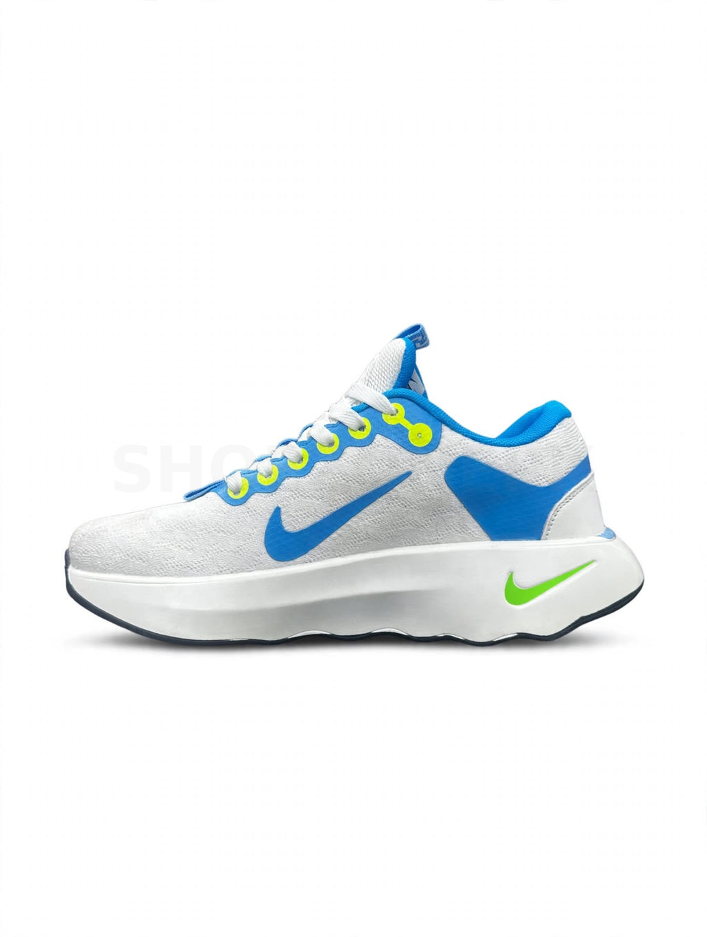 NK Chunky Wavy White Blue Lime