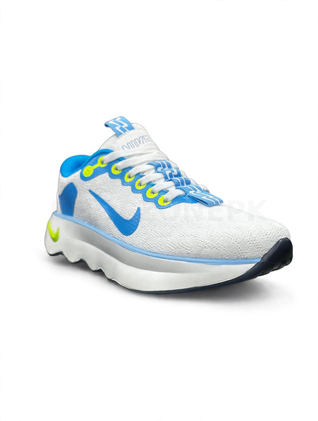 NK Chunky Wavy White Blue Lime
