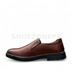 Casual Brown Medicated Office Loafer Wing Stitch