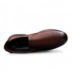Casual Brown Medicated Office Loafer Wing Stitch
