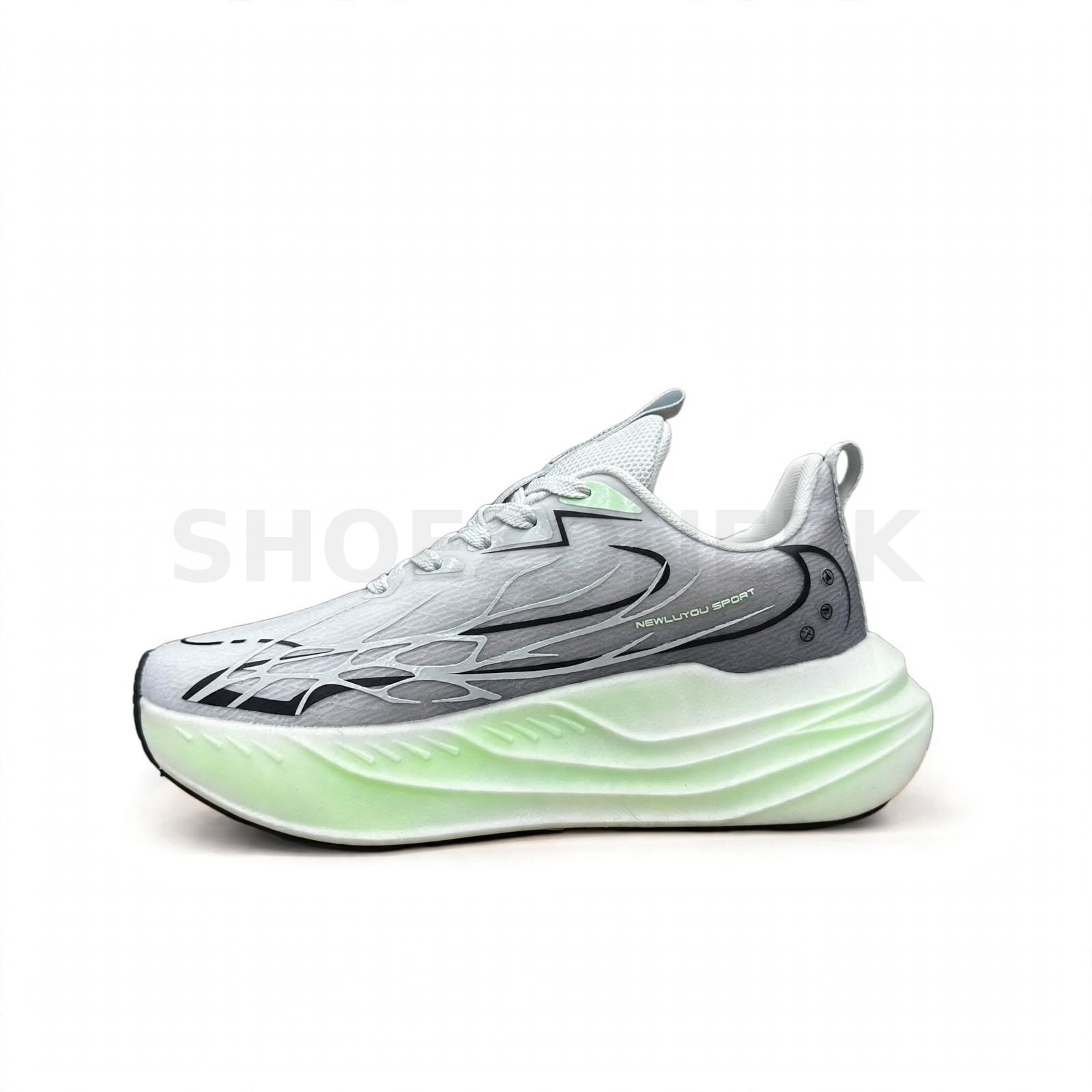 Flame Runners - White Grey Green