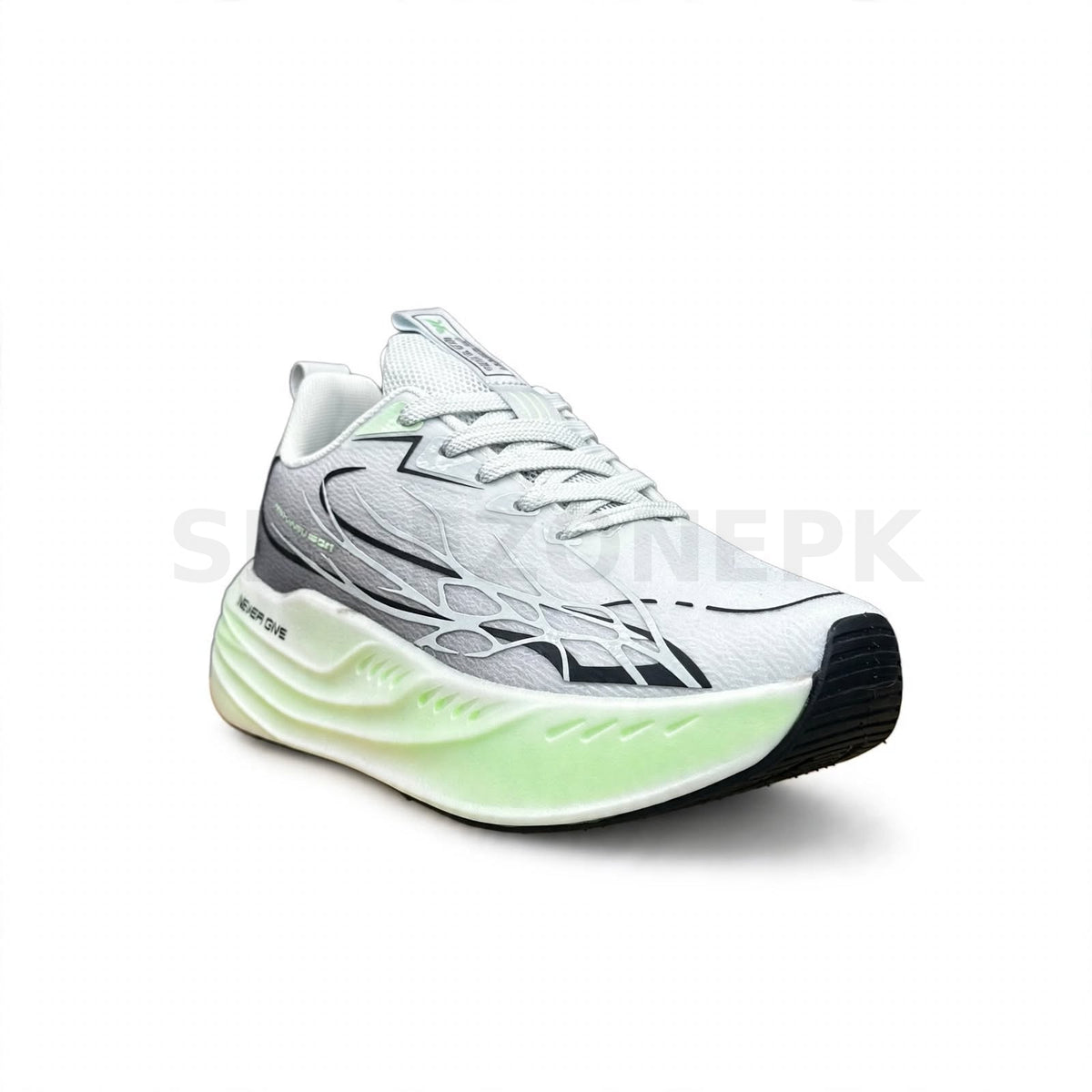 Flame Runners - White Grey Green