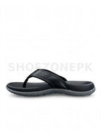 Leather Thong Flip Flop All Black