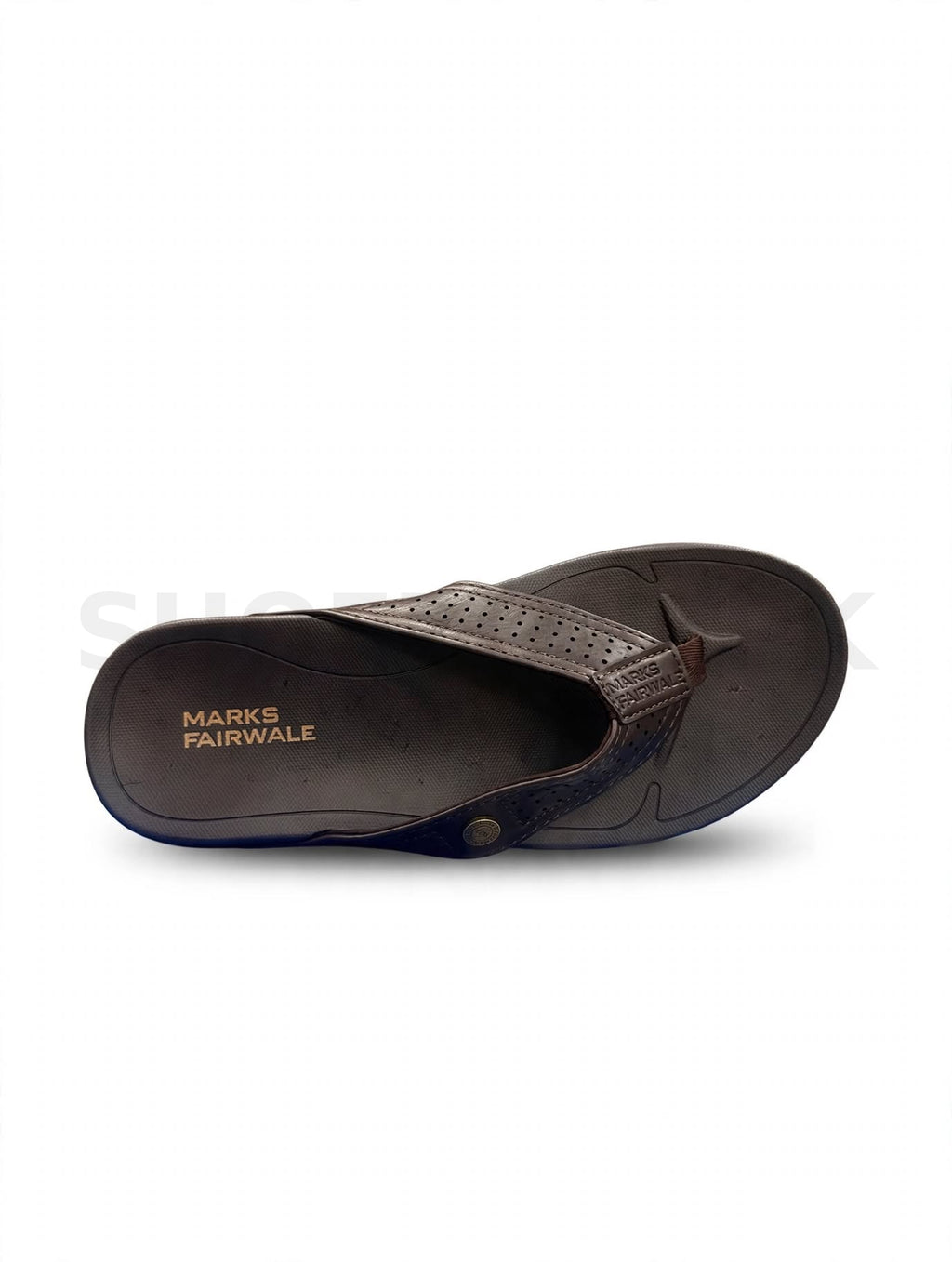 Marks Fairwale Perforated Flip Flop Brown
