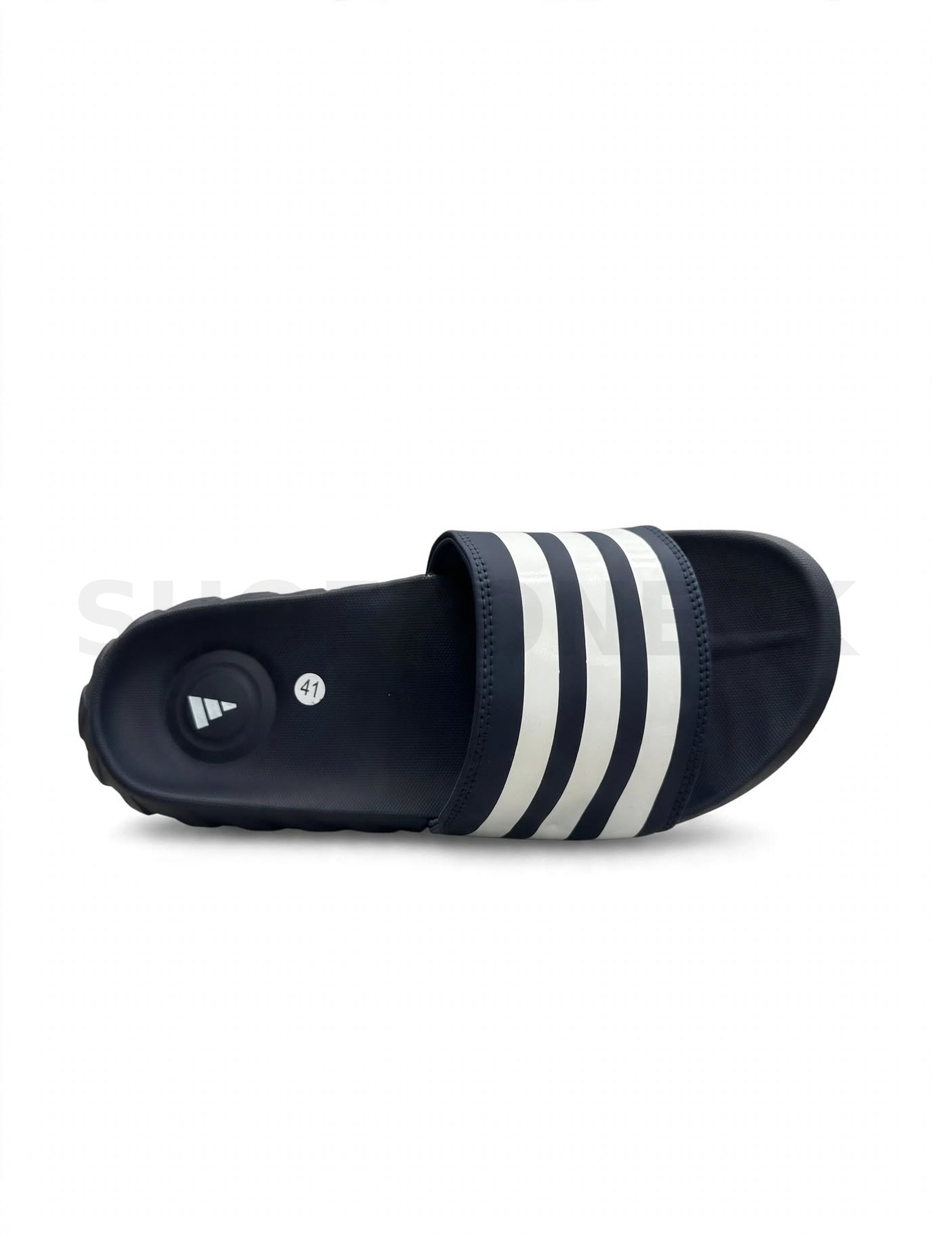 AD Thick Sole Comfort Slide Navy White