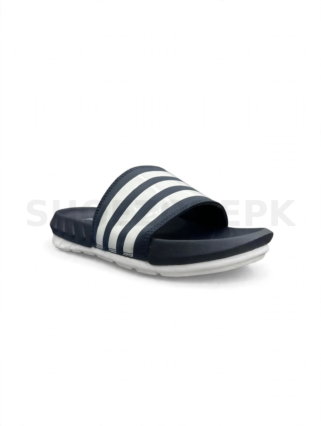 AD Thick Sole Comfort Slide Navy White
