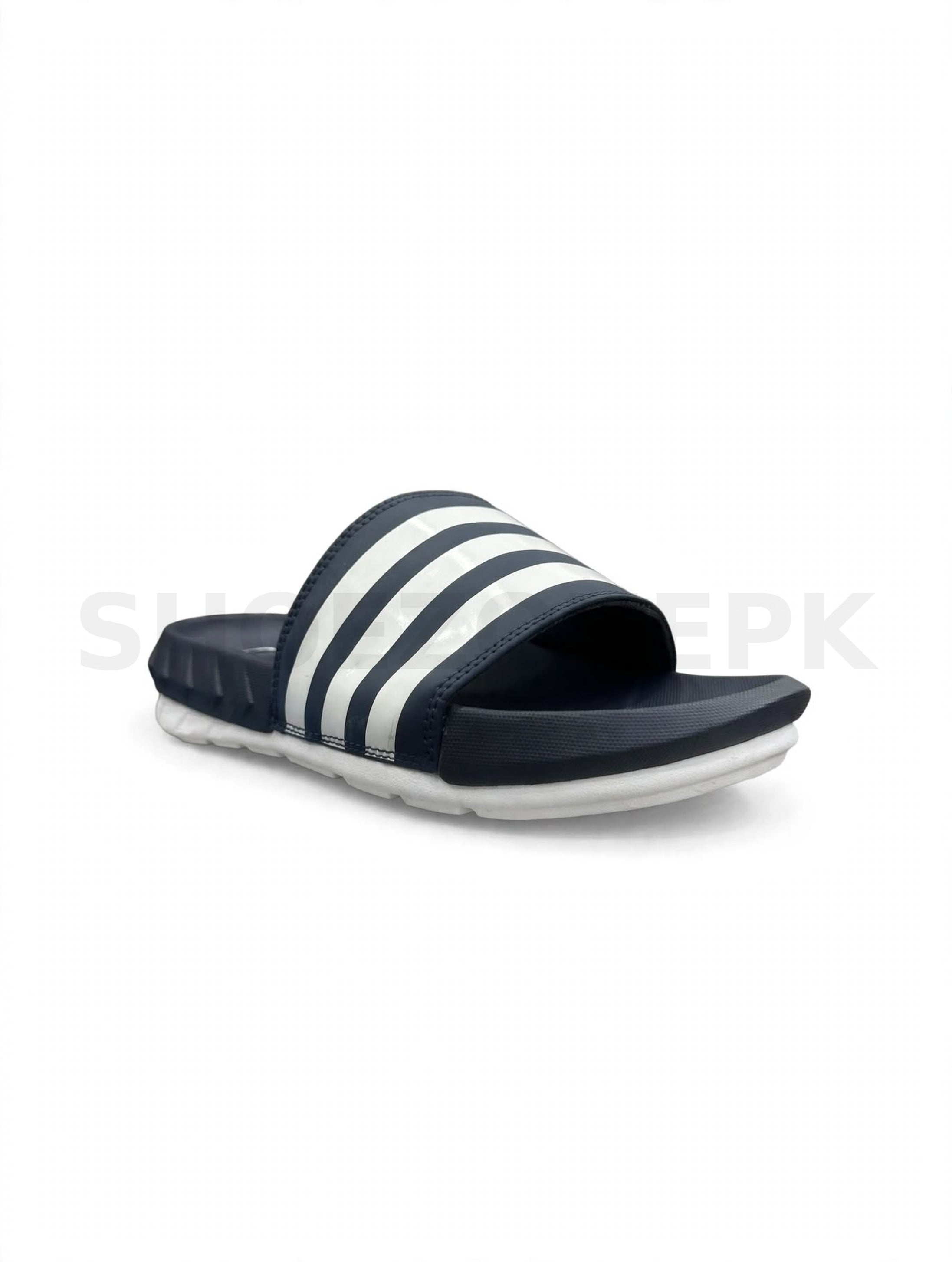 AD Thick Sole Comfort Slide Navy White