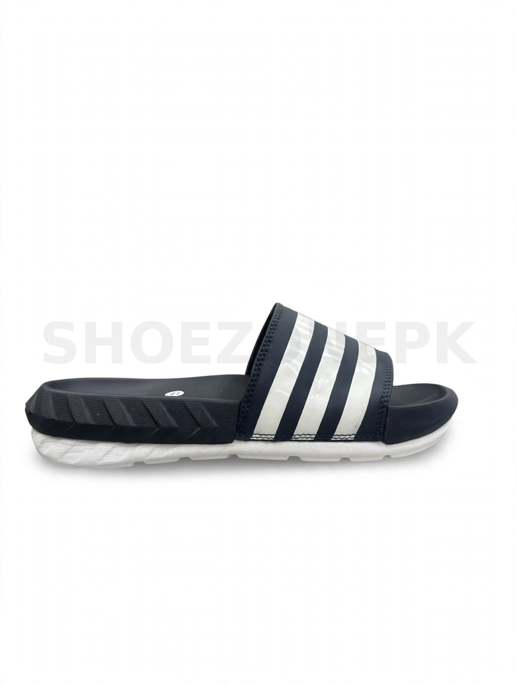 AD Thick Sole Comfort Slide Navy White