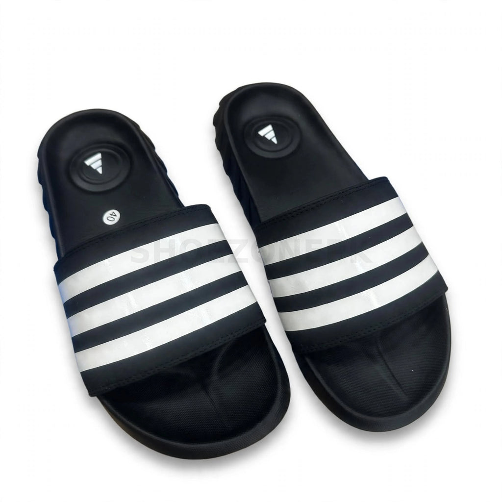 AD Thick Sole Comfort Slide Black White
