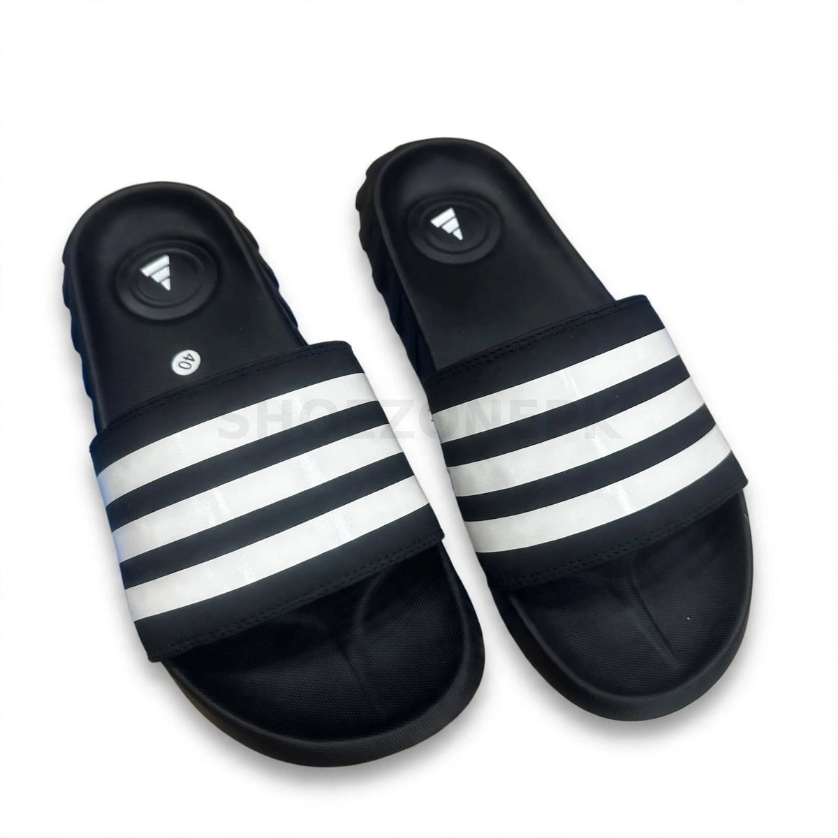 AD Thick Sole Comfort Slide Black White