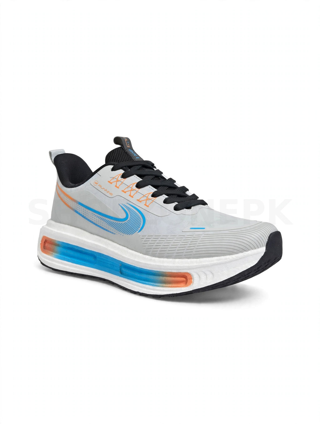 Flame Runner Grey Blue Orange